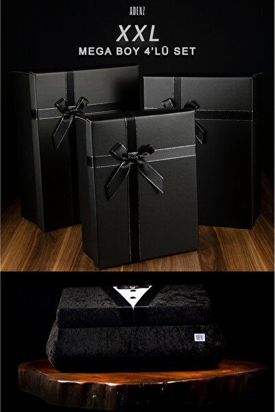 ADENZ Damat Bohçası Çeyiz Sandık Kutu 4 'lü Set - Gerçek Papyon Ve Düğme