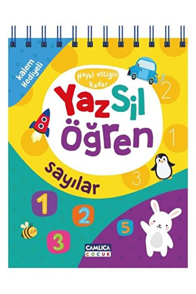 Çamlıca Çocuk Yayınları Hayal Ettiğin Kadar Yaz Sil Öğren - Sayılar - Kalem H...