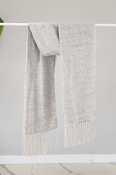 REMSA Tasseled Boucle Scarf Shawl 45X200 cm 1285 Gray