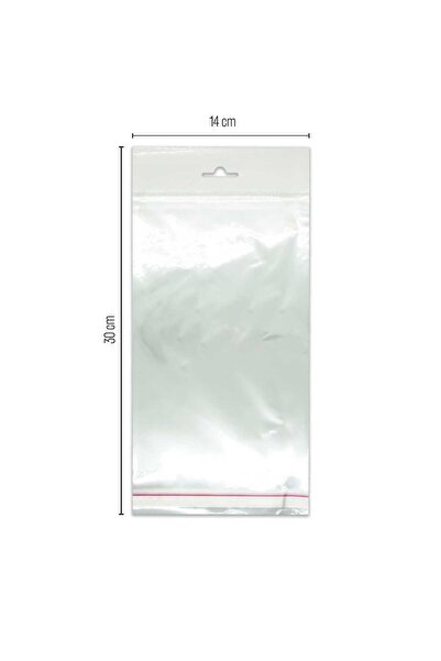 paketlemetezgahı 14*30 Sedefli Askılı (askı Kısmı Beyaz) Bantlı Opp (parlak-ş...