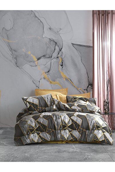 Gasel Home طقم غطاء لحاف قطني مزدوج من RANFORCE (مع ملاءة مطاطية)