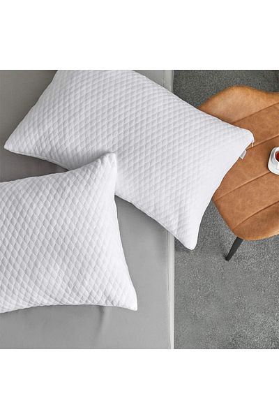 puffiber Orthopedic Visco Pillow, Zippered Washable Removable Cover, Sleeping Pillow 2 pieces