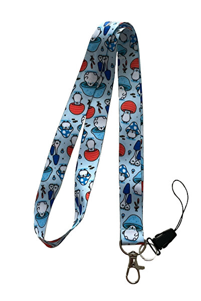 StormiStoretr Mavi Mantar Boyun ipi Telefon Askısı