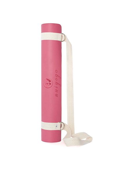 Nui Yoga White Zebra Patterned Yoga Mat Carrying Strap