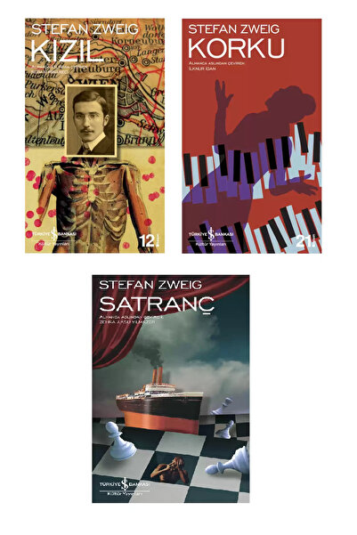 TÜRKİYE İŞ BANKASI KÜLTÜR YAYINLARI Stefan Zweig Seti / Kızıl - Korku - Satra...