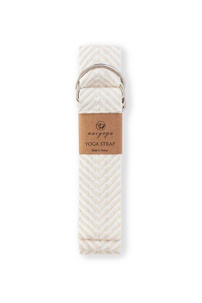 Nui Yoga White Zebra Patterned Yoga Mat Carrying Strap