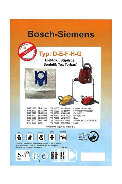 CONTİ Vc 702 Model - 5 Compatible Vacuum Cleaner Cloth Dust Bag