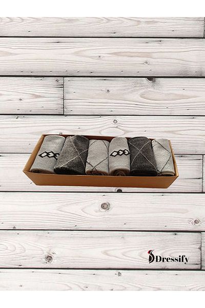 DRESSIFY 6-Piece Patterned Men's Socks