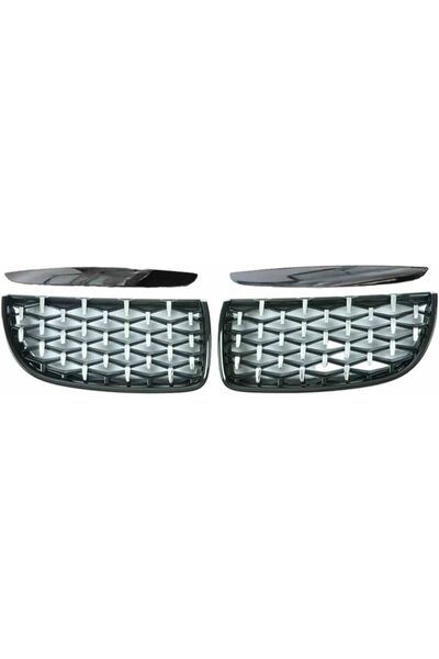 HasbeeParts Bmw e90 diamond ön panjur ızgara 2004-2008 arası Uyumlu parlak siyah