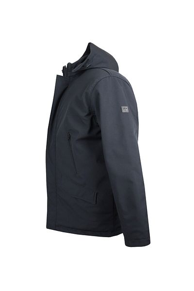 marufshop Men's Large Size Oversize Thick Winter Padded Waterproof Softshell Coat Anthracite