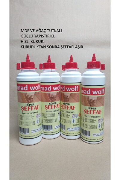 Mad Wolf Madwolf Mdf Ve Ağaç Montaj Tutkalı Şeffaf Yapıştırıcı 500gr