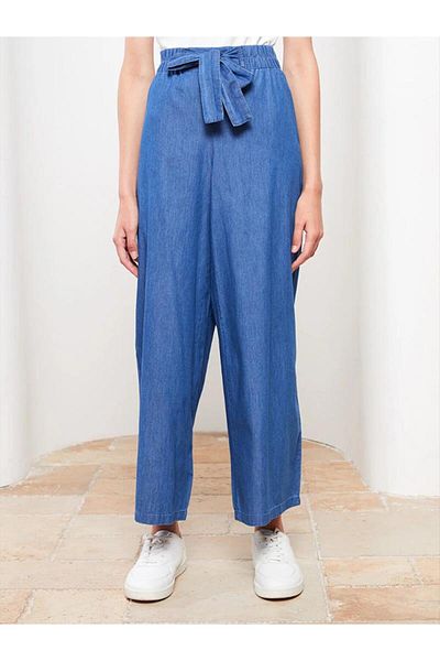 LC Waikiki Pantaloni de jeans pentru femei cu talie înaltă, cu picioare largi, drepte, cu picioare largi (W2)