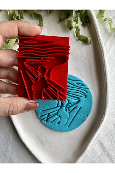 Volala قالب كوكي من طين البوليمر السيراميكي المزخرف برسومات الصراخ