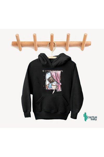 CACTUS COLLECTION ДЕТСКИ СУИТШЪР С ДИЗАЙН НА КАКТУС И МОМИЧЕ