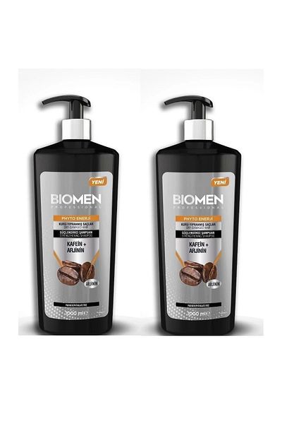 Biomen Professional Caffeine and Arginine Dry and Damaged Hair Shampoo - 1000 Ml x 2 Pieces