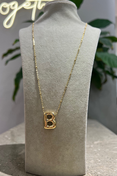 yucelique سلسال حرف 3D بالون ستيل سلسلة الشعير ( 45 + 7 سم )