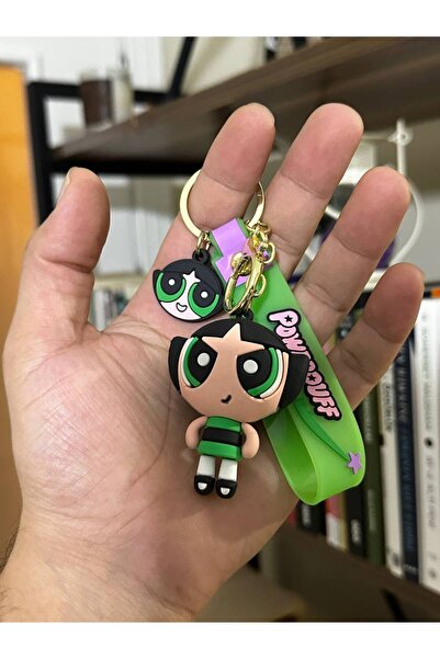 NİNOVA AKSESUAR Powerpuff Girls Karakter Anahtarlık ve Çanta Süsü (Buttercup)