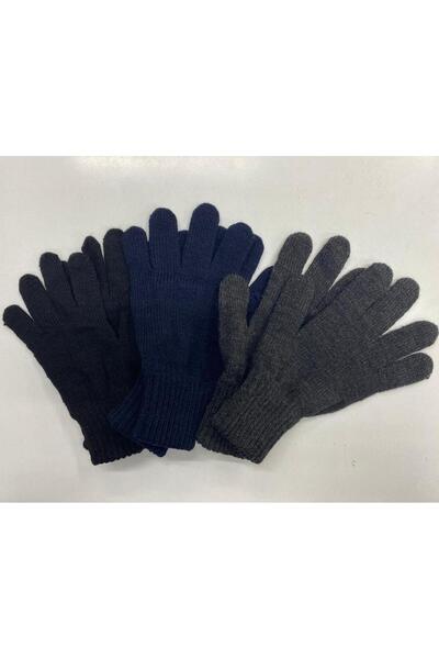 COVA UNISEX TRİKO ELDİVEN 3 ÇİFT SET - SİYAH - LACİVERT - ANTRASİT