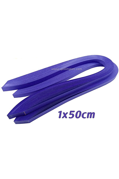 quilling QuillingSeti 1cm x 50cm Mor Renk Quilling Kağıdı - 50 Adetli