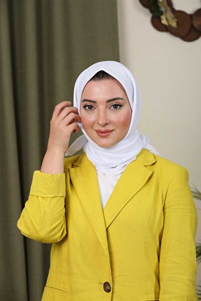 Trablus Tessetür Γυναικείο Κασκόλ Mio Cazz Λευκό