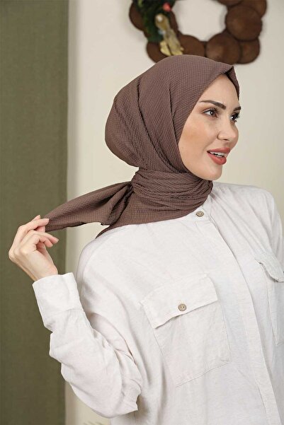 Trablus Hijab Femei Mio Cazz Eșarfă bej-gri Inchis