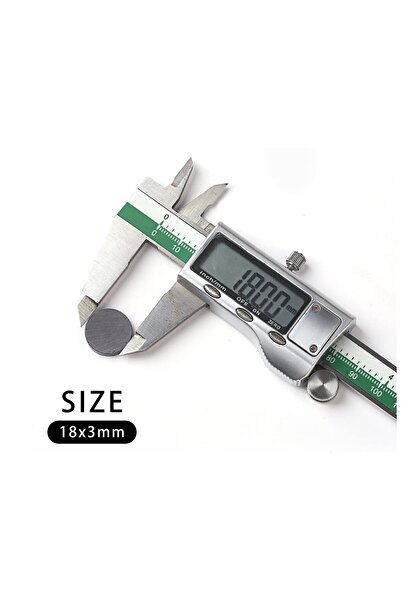 Hdg 100 Adet 18x3 mm Yuvarlak Mıknatıs, Çok Amaçlı, Süsleme Mıknatısı, Ferrit Magnet -kokulu Taş-nişan