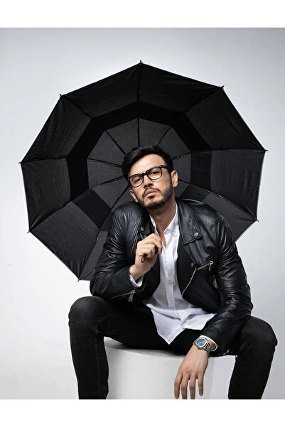 Bosile Siyah Çift Katlı Protokol Unisex Şemsiye M21mar207ckr001
