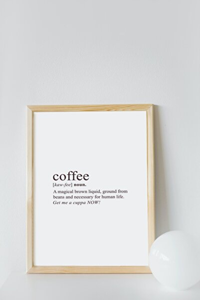 caddehediye ÇERÇEVELİ DOĞAL Ahşap Tablo Coffee Dekor Mutfak Tasarım Mdf