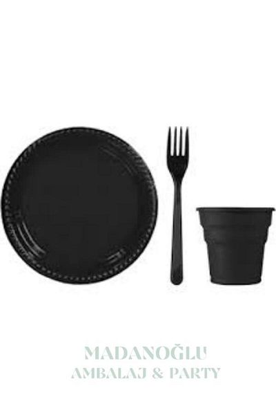 Roll-Up Colorful Luxury Plate Cup Fork Set for 25