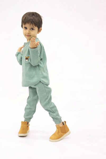 BALKABAĞI Set unisex cu șnur - Broderie cu pește și buzunare