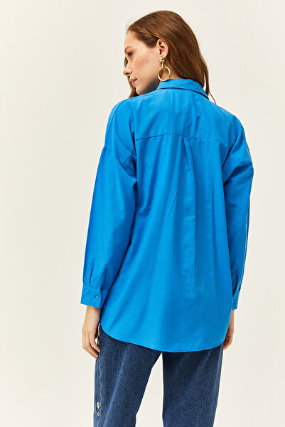 Olalook Жіночі саквояжі Saks синього кольору з кубічним плетінням з паєток Сорочка GML19001164