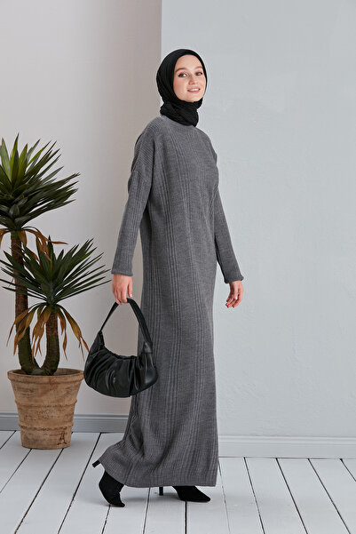 MODAMÜNASİP Μισό Πλεκτό Φόρεμα Ψαράδικο