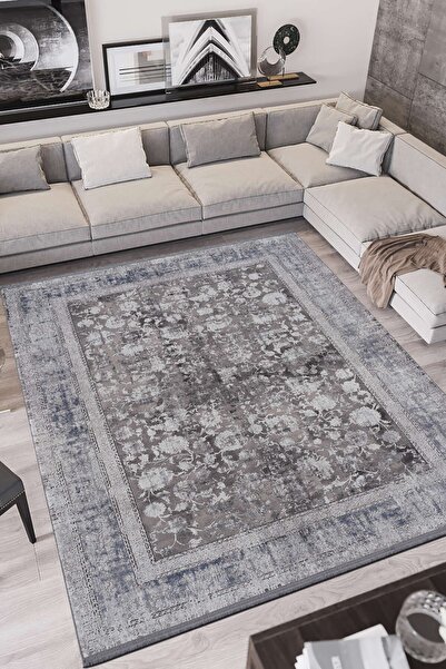 Naar Halı Karia Bambu 33142 953 Gri Modern Dokuma Taban Halı