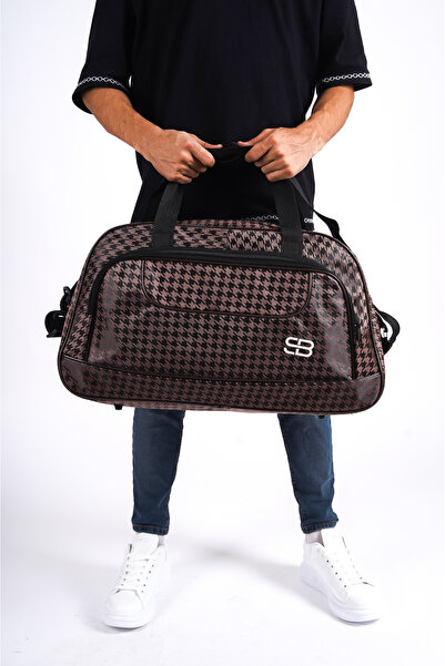 Solo Bag Büyük Boy Kareli Unisex Seyahat Kamp Çantası