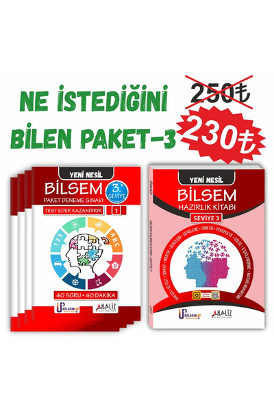 ANALİZ YAYINCILIK Bilsem Ne Istediğini Bilen Paket 3 (hazırlık Kitabı + Paket...