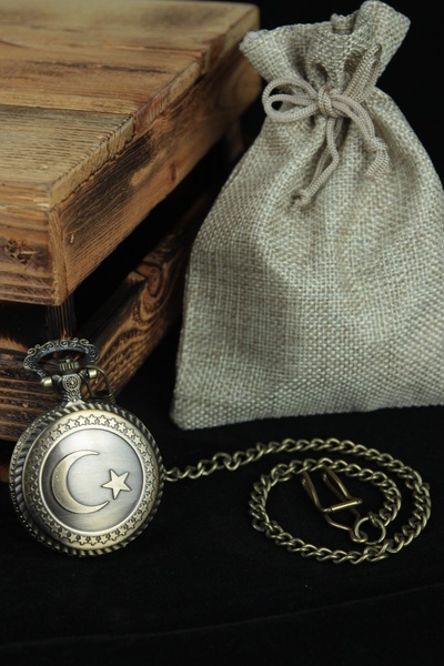 moryconcept Köstekli Cep Saat Türk Bayrak Model Hediye