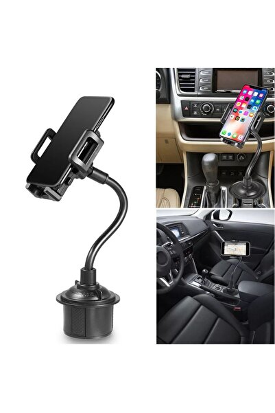 MyBlack Araç Bardaklık Yeri Telefon tutucu Ayarlanabilir Kollu Sabitlemeli Te...