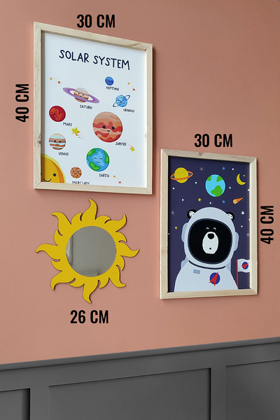 Tooall Solar System Themed Kids Room Decoration and Education Kit