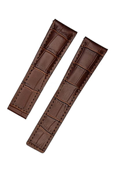 Taghever سوار ساعة من الجلد البني متوافق مع كاريرا 24x20