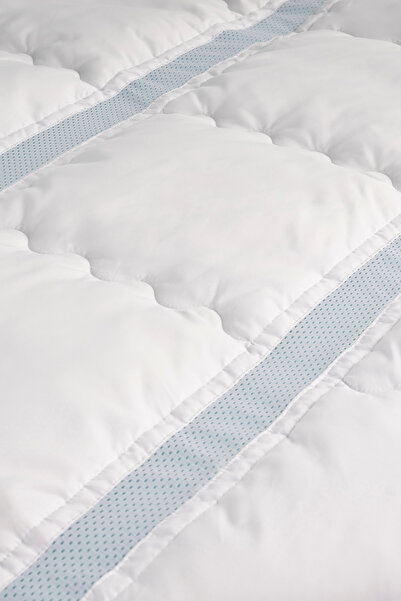 OTHELLO Clima Aria Beyaz Kapitoneli Mavi Biyeli Hava Kanallı Yorgan 195x215 Cm