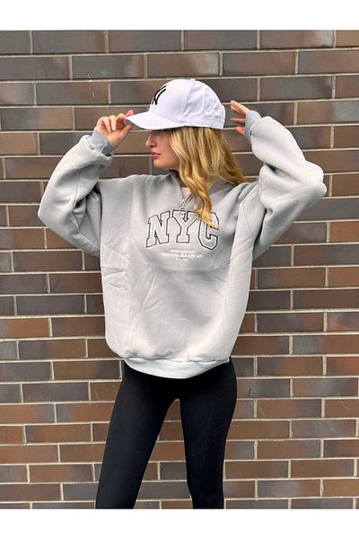 Eke Tekstil БРОДИРАН СУИТШЪТ С ЦИП NYC