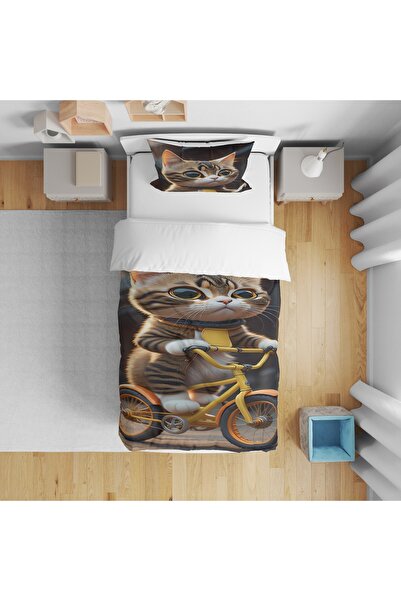 Fortek Home SET DE HUSĂ DE PAT PENTRU O PERSONE CU PRINTARE DIGITALĂ 3D (FĂRĂ...