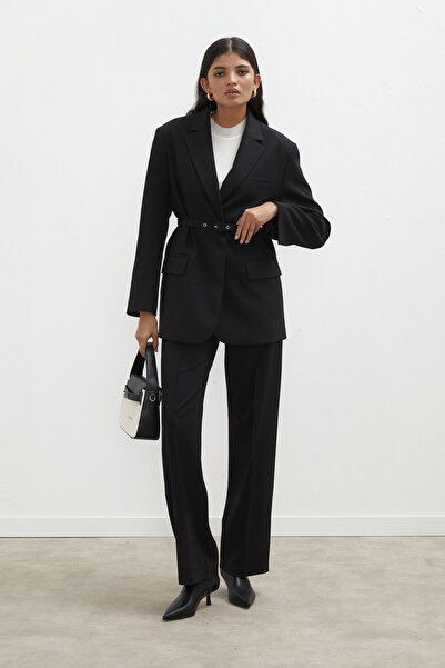 Manuka BELT BLAZER JACKET BLACK