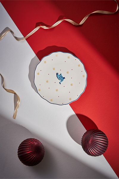 Emsan Infancy Bird New Year New Bone 2-Pack Cake Plate 20.5 Cm