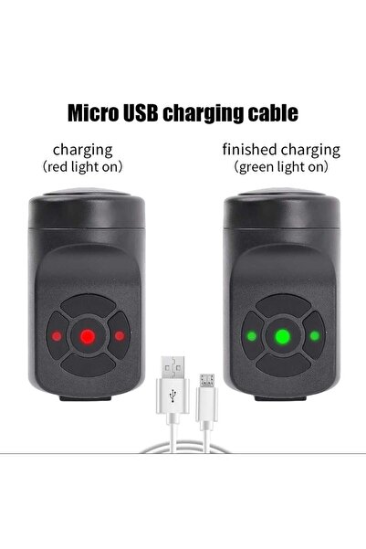 tur bike 4 Modlu Usb Şarj Edilebilir Alarm Ikaz Korna