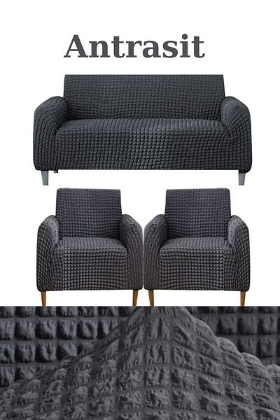 HEYTGAH 3+1+1 Flexible Washable Sofa, Sofa, Sofa Bed Set with Wrap and Elastics - Cover/Cover