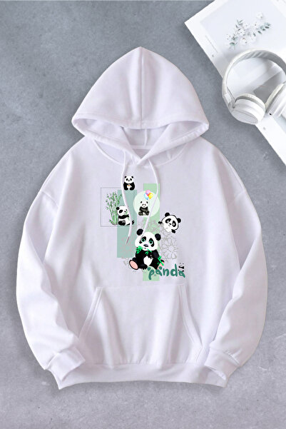 Ciel Lune Unisex Femei Bărbați Panda cu imprimeu supradimensionat Swea tricou...