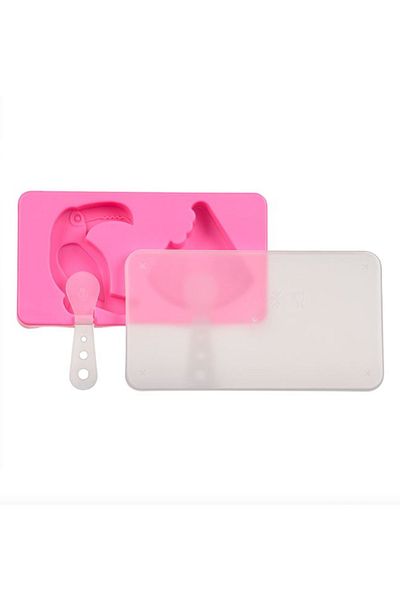 QUEEN AKSESUAR imported luxury 2pcs large watermelon toucan bird with stick ice cream making silicone mold mold set