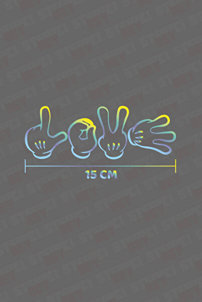 STİCKERCI BEY 15 CM HOLOGRAM KELEBEK CAM STİCKER FOLYO KESİM