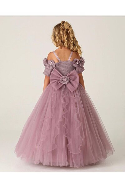 LisaKids 2-10 YAŞ PLİSE ÇİÇEK ABİYE